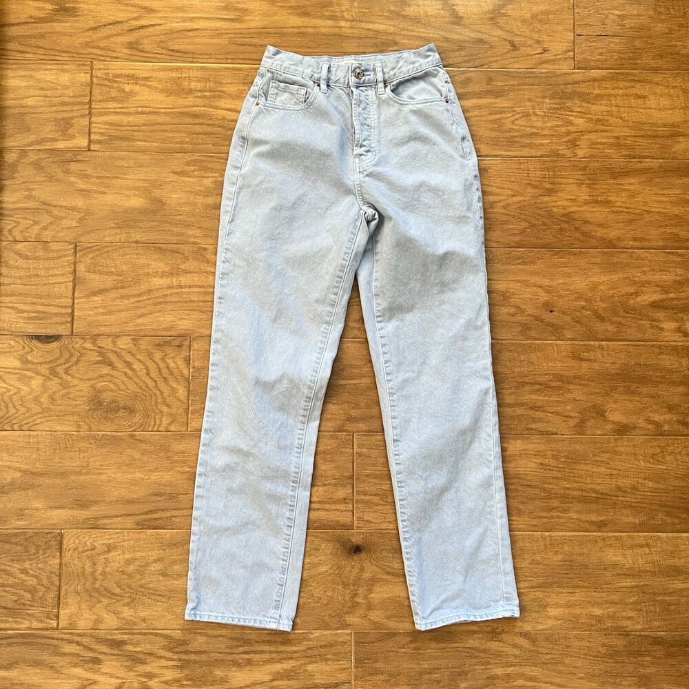 Pacsun Dad Jean Women's Size 25 Light Blue Straight Leg Button Fly